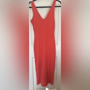 Vici midi bodycon dress- Size S- like new- coral